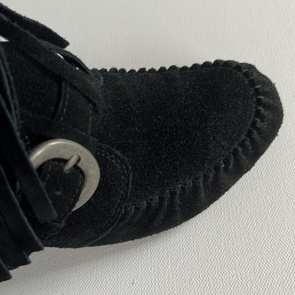 Vintage Born fringed black suede booties - Picture 10 of 12
